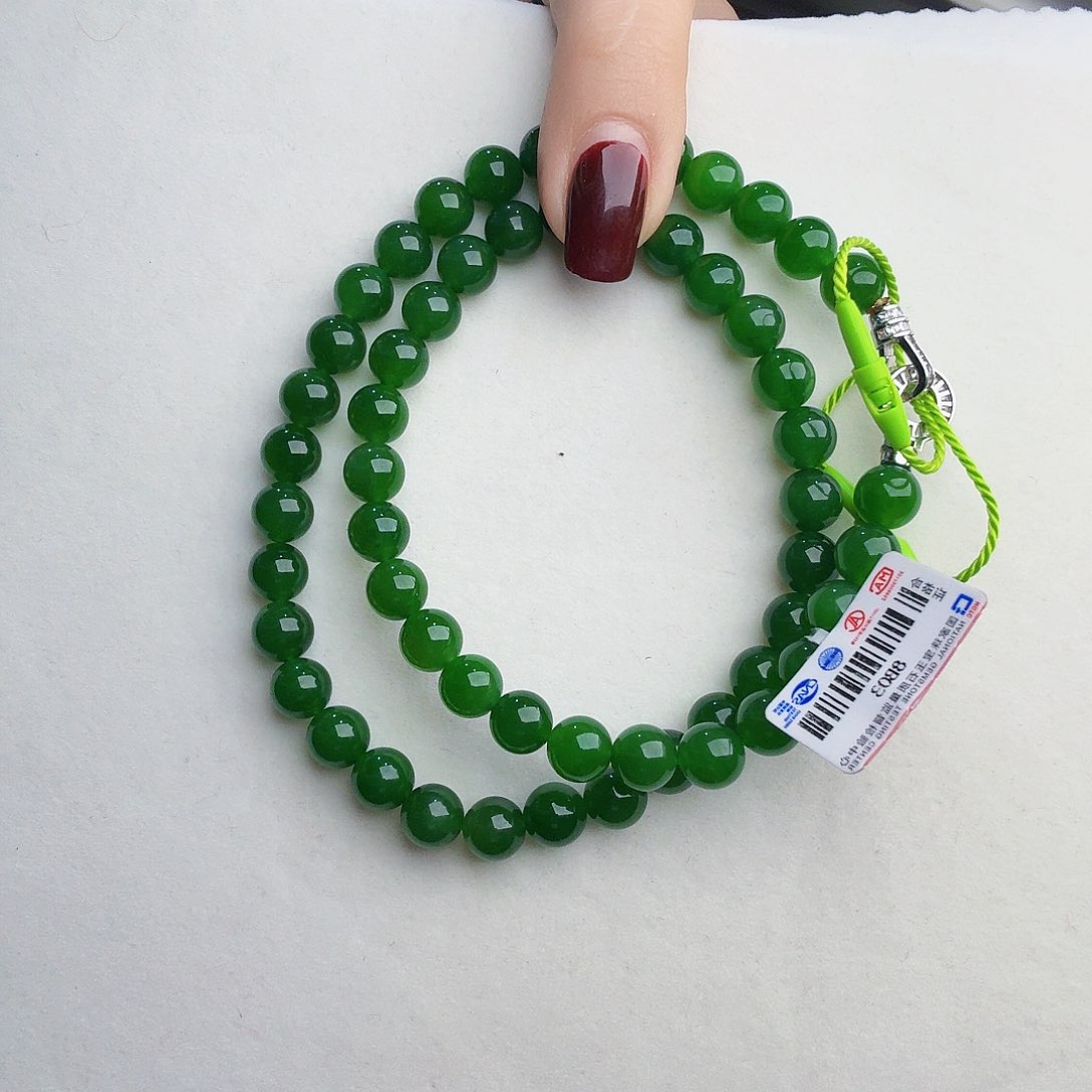 和田玉（碧玉）颈饰未镶嵌陌*雅