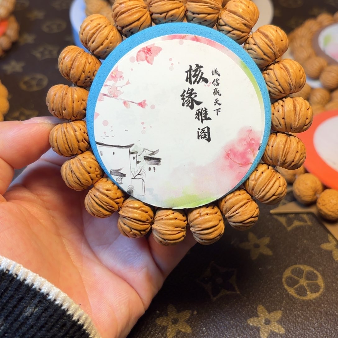 手串桃核纽扣桃核17
