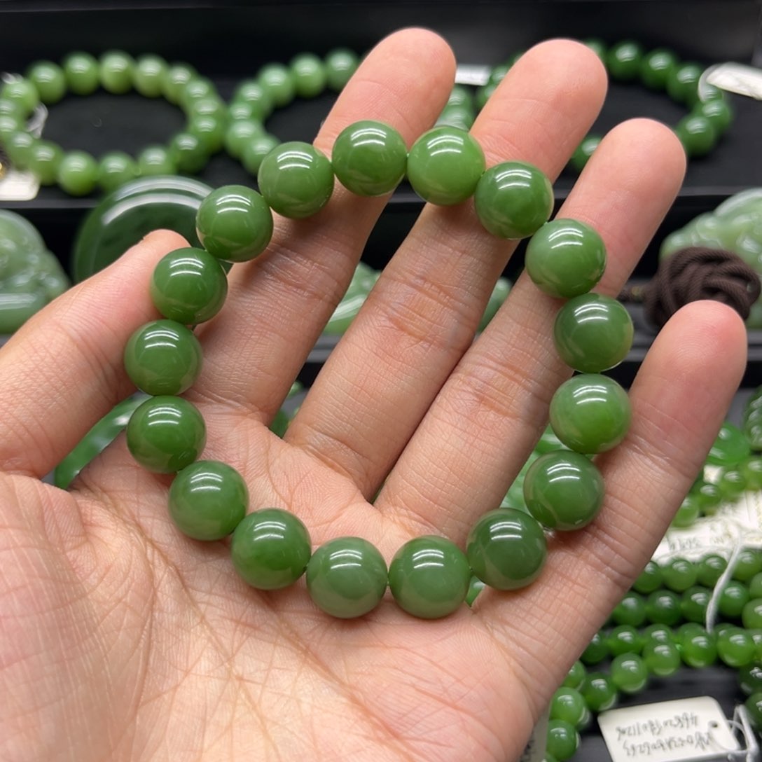 和田玉（碧玉）手链未镶嵌