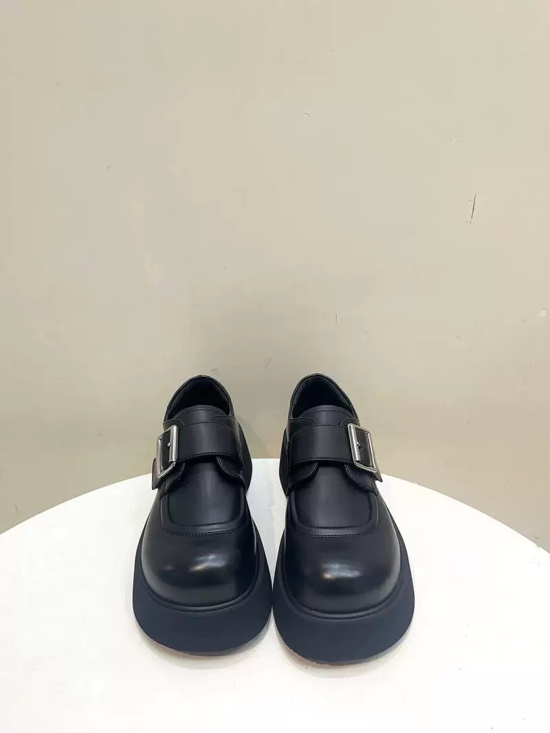 春季新款复古风松糕厚底大头鞋9505