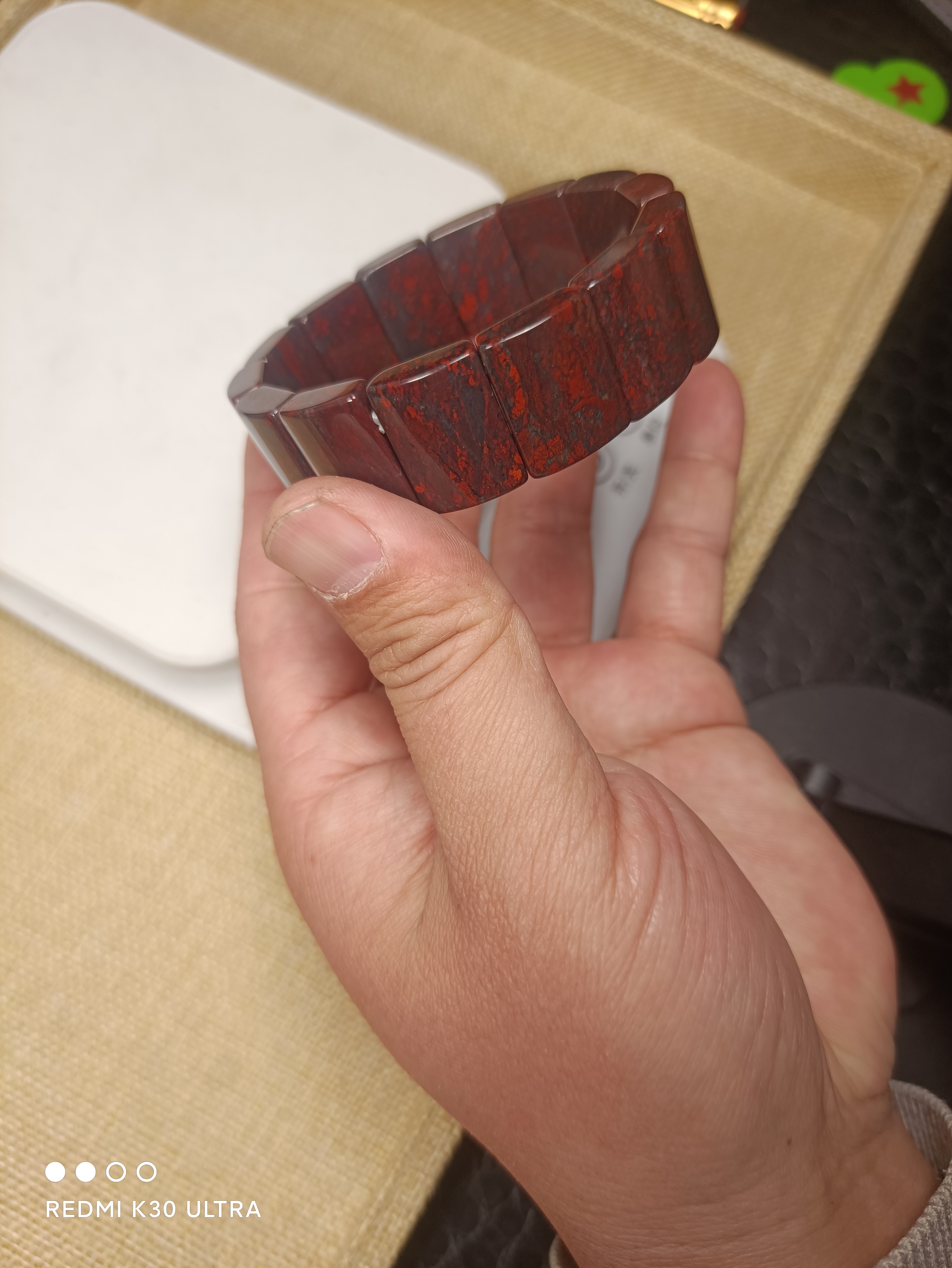 红一丁玛瑙材质手牌