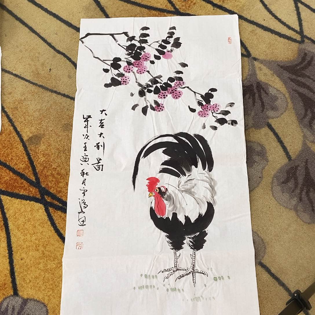 国画李雪鸿手绘花鸟50.100