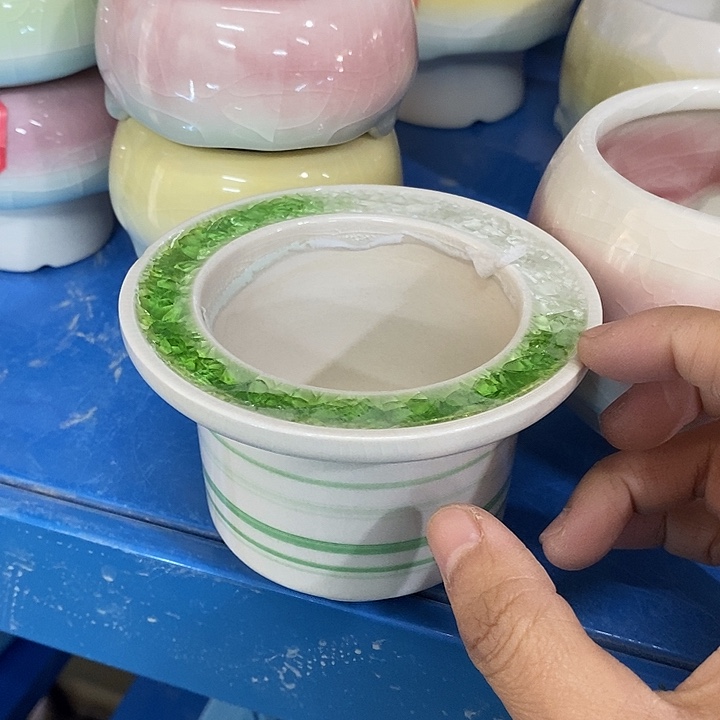 红陶「满10米包邮默认微瑕疵」2个绿色