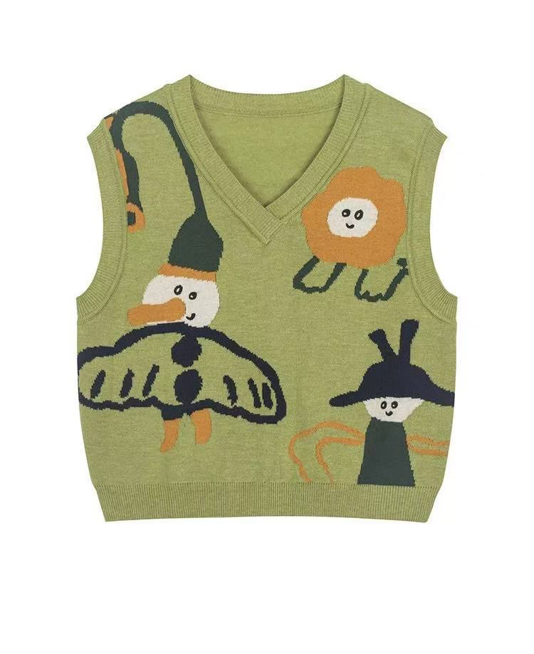 2024秋冬暖胸薄款纯棉男女童针织马甲不起球