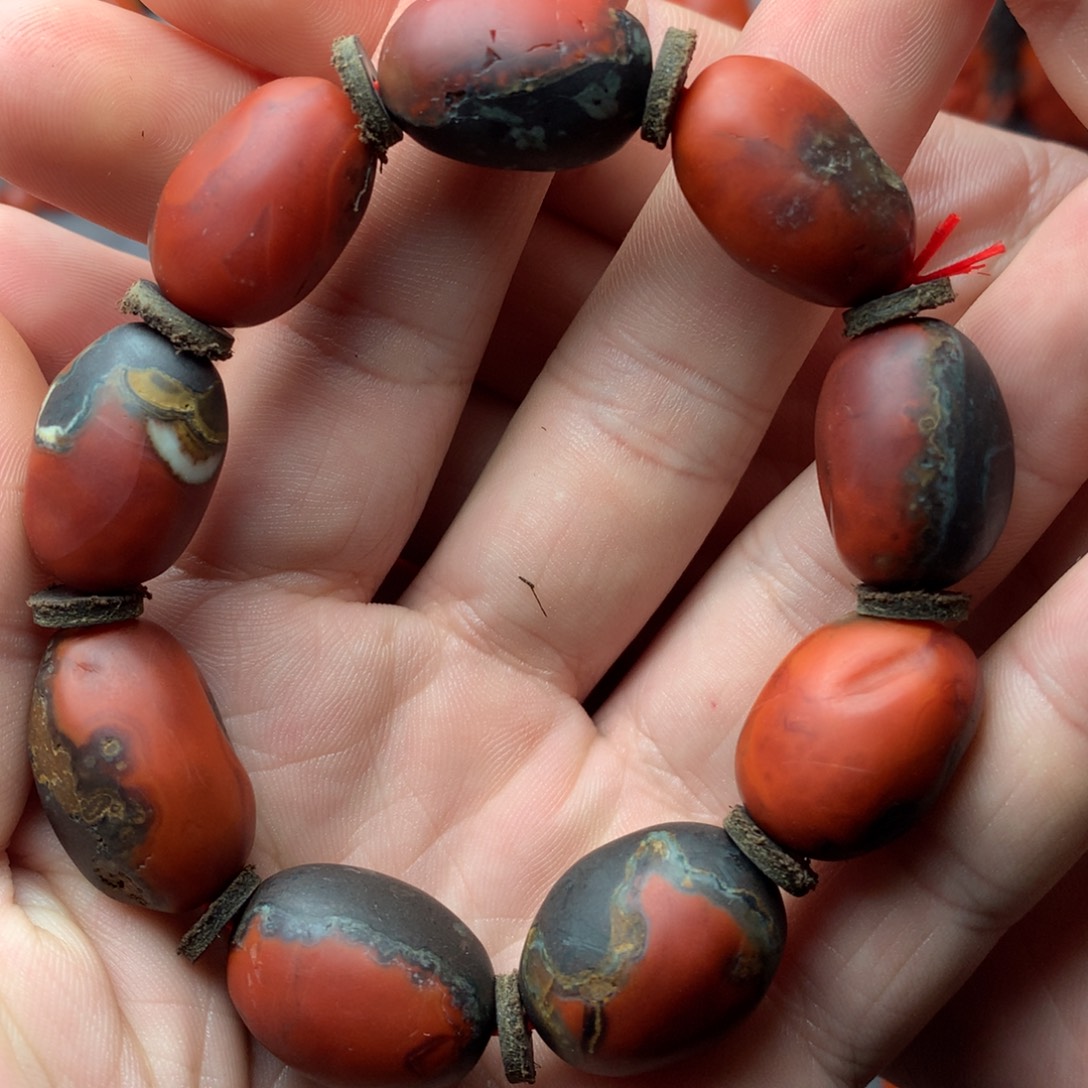 南红玛瑙未镶嵌1啊东寨老南红随行手串