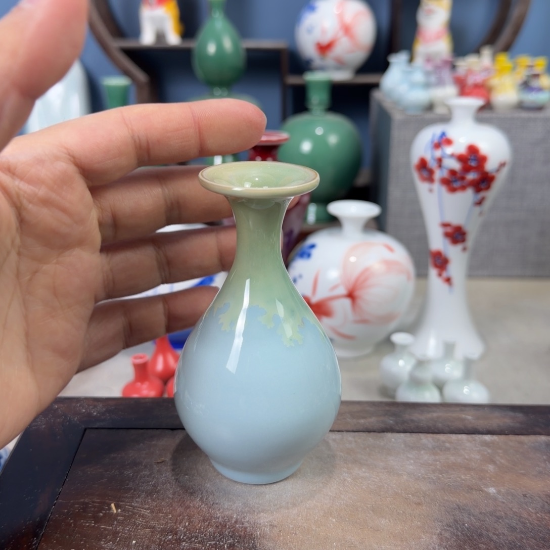 陶瓷手工小花器摆件