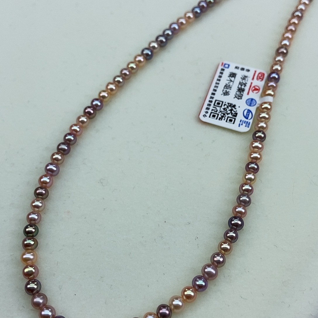 淡水珍珠4极强光小糖果银S925镶嵌