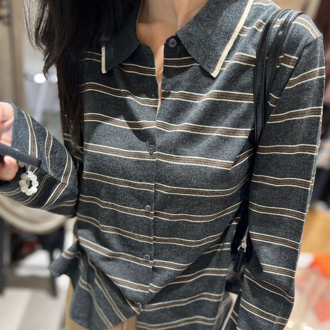 针织衫女polo长袖1325