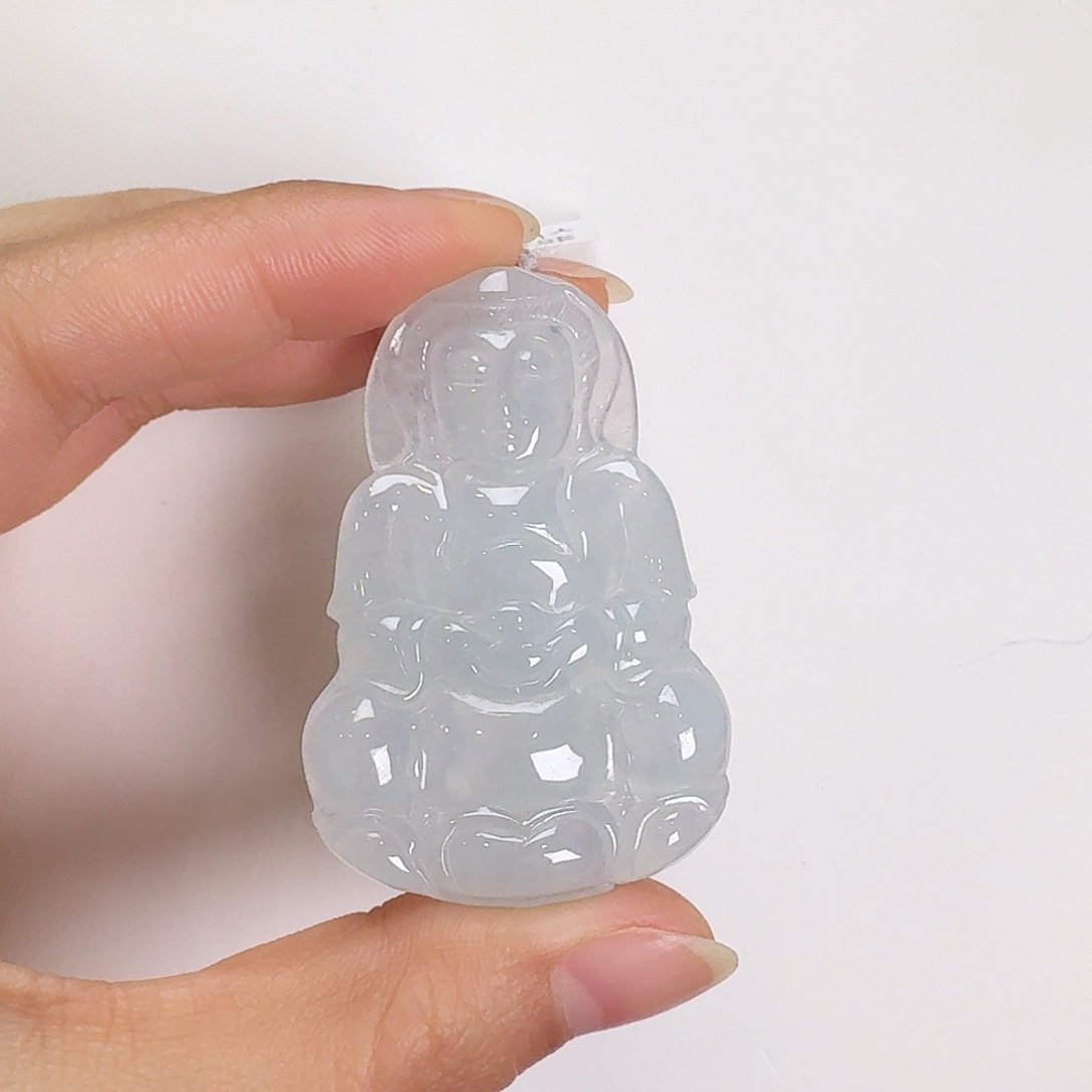 翡翠颈饰未镶嵌观音吊坠