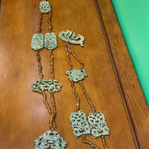 和田玉颈饰未镶嵌老*