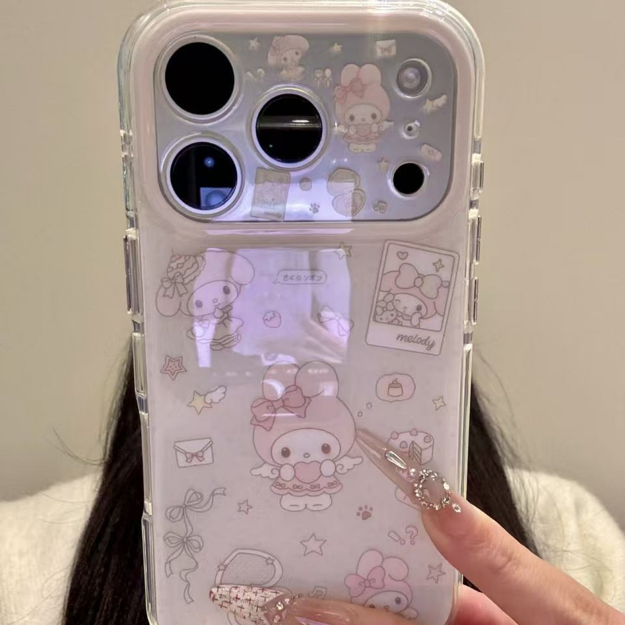美乐蒂爱心手机壳适用苹果17PromaxiPhone16/15/14/13pro防摔可爱