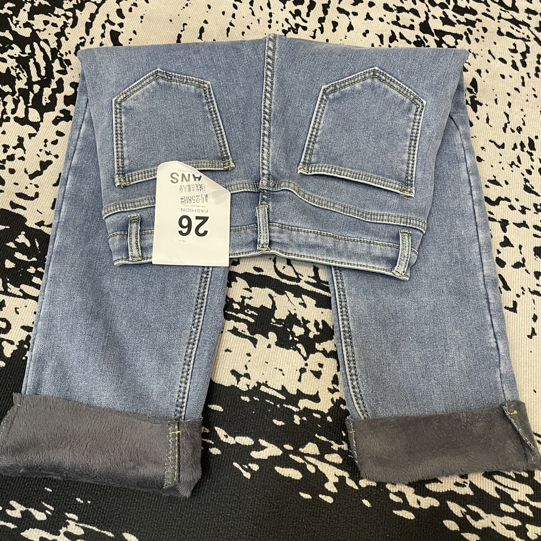 359#高腰加绒加厚直筒裤258#