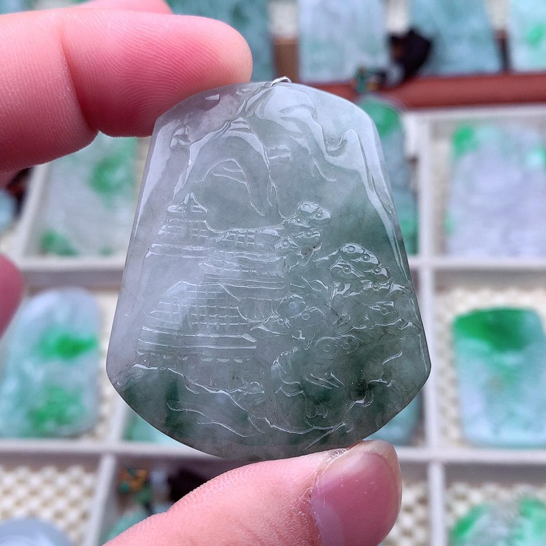 翡翠未镶嵌吊坠(不含链)