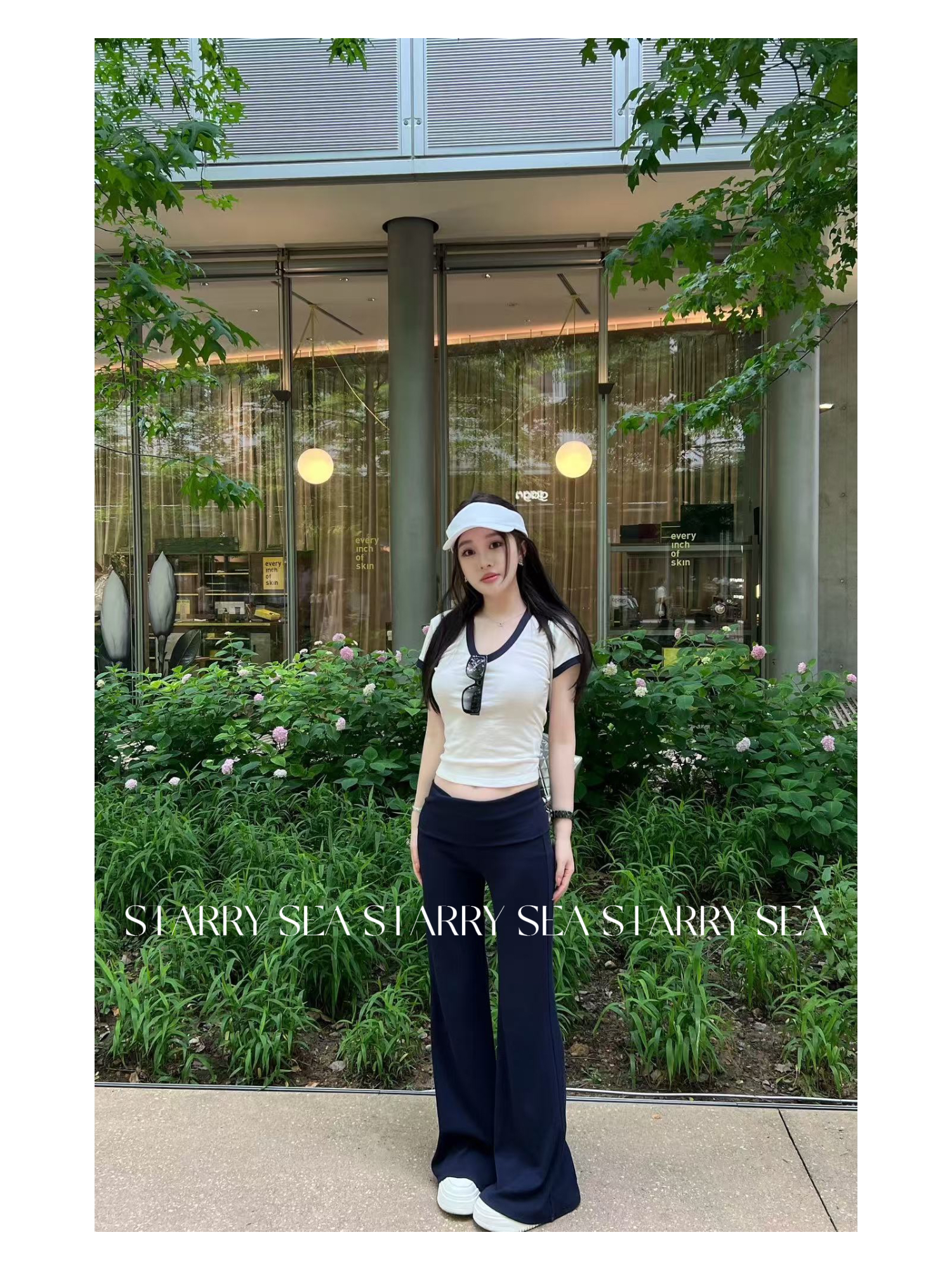 PP福利【合身不紧身】松弛感撞色天丝T显瘦翻边垂垂裤#PP0119TZ