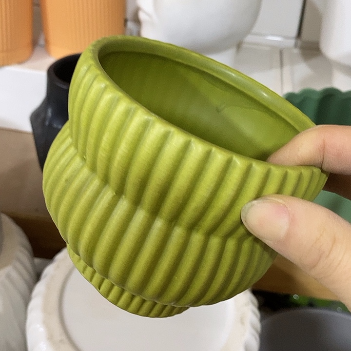 陶摆件陶盆有孔 瑕疵介意勿拍