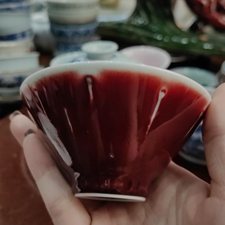 手工颜色釉窑变郎红