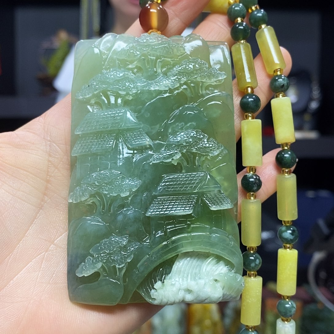 未镶嵌岫玉挂件吊坠