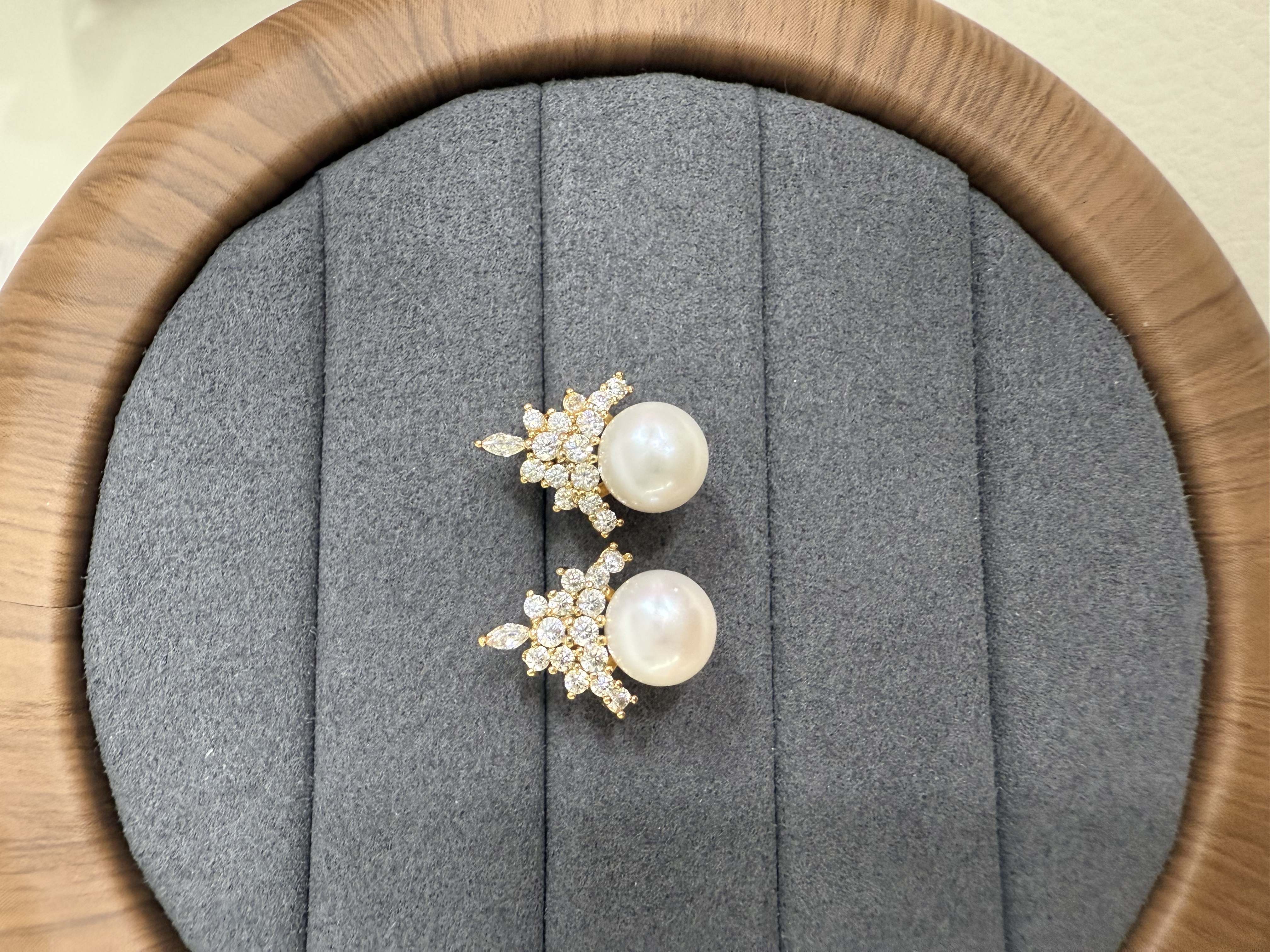 41天然珍珠冰雪女王耳钉