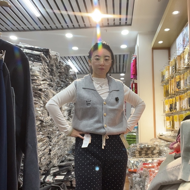 藏青色加绒阔腿裤90-150