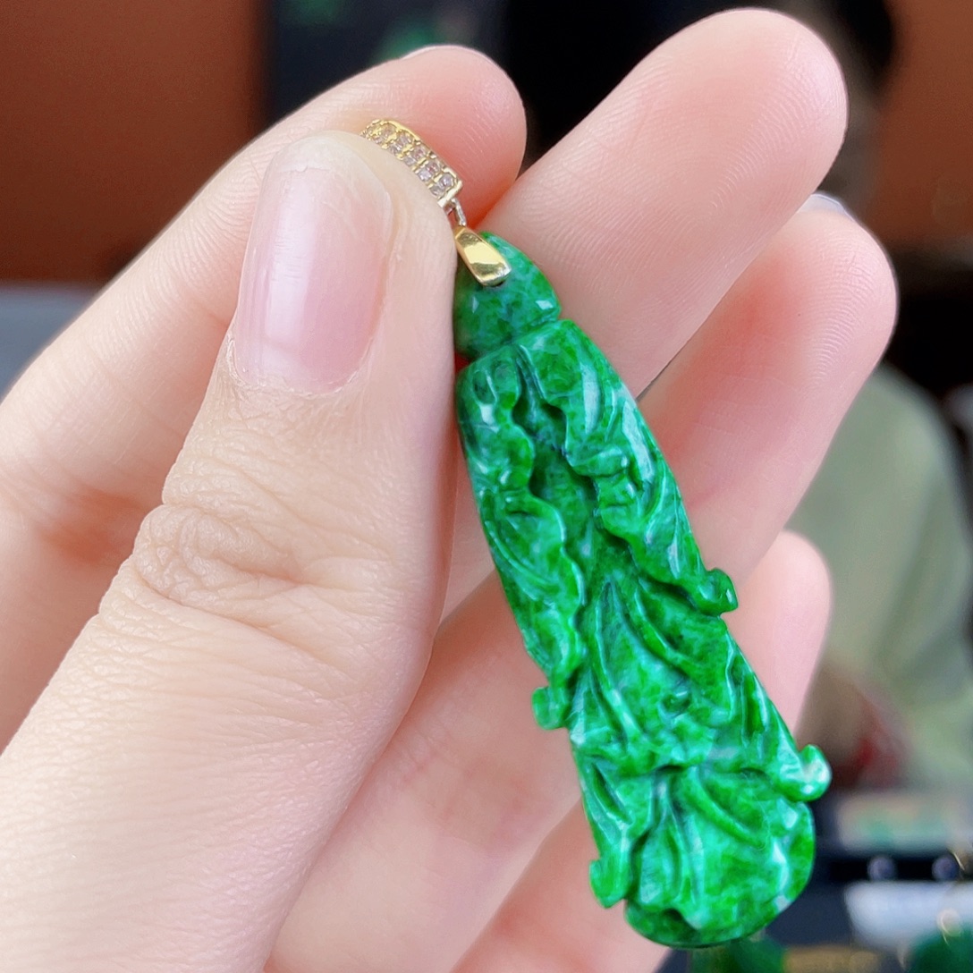 翡翠未镶嵌耳饰饰品