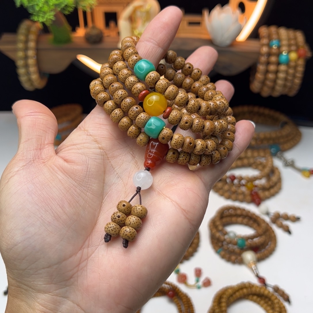 哆****星月菩提吊坠星月菩提老陈籽8×6mm