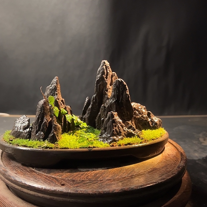 手工制作宋山石盆景007