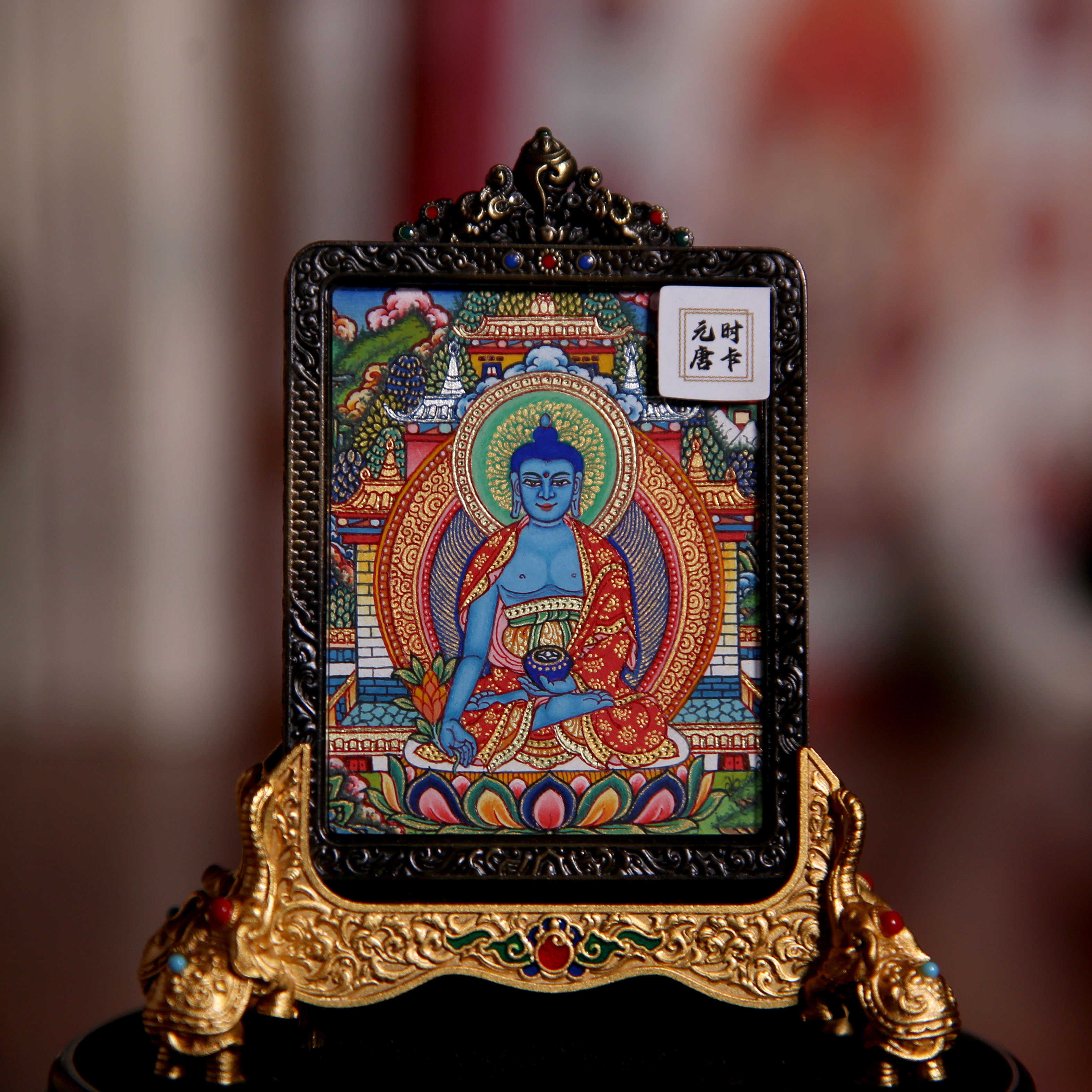 【药师佛】热贡纯手绘唐卡药师佛吊坠--持续更新中纯手工