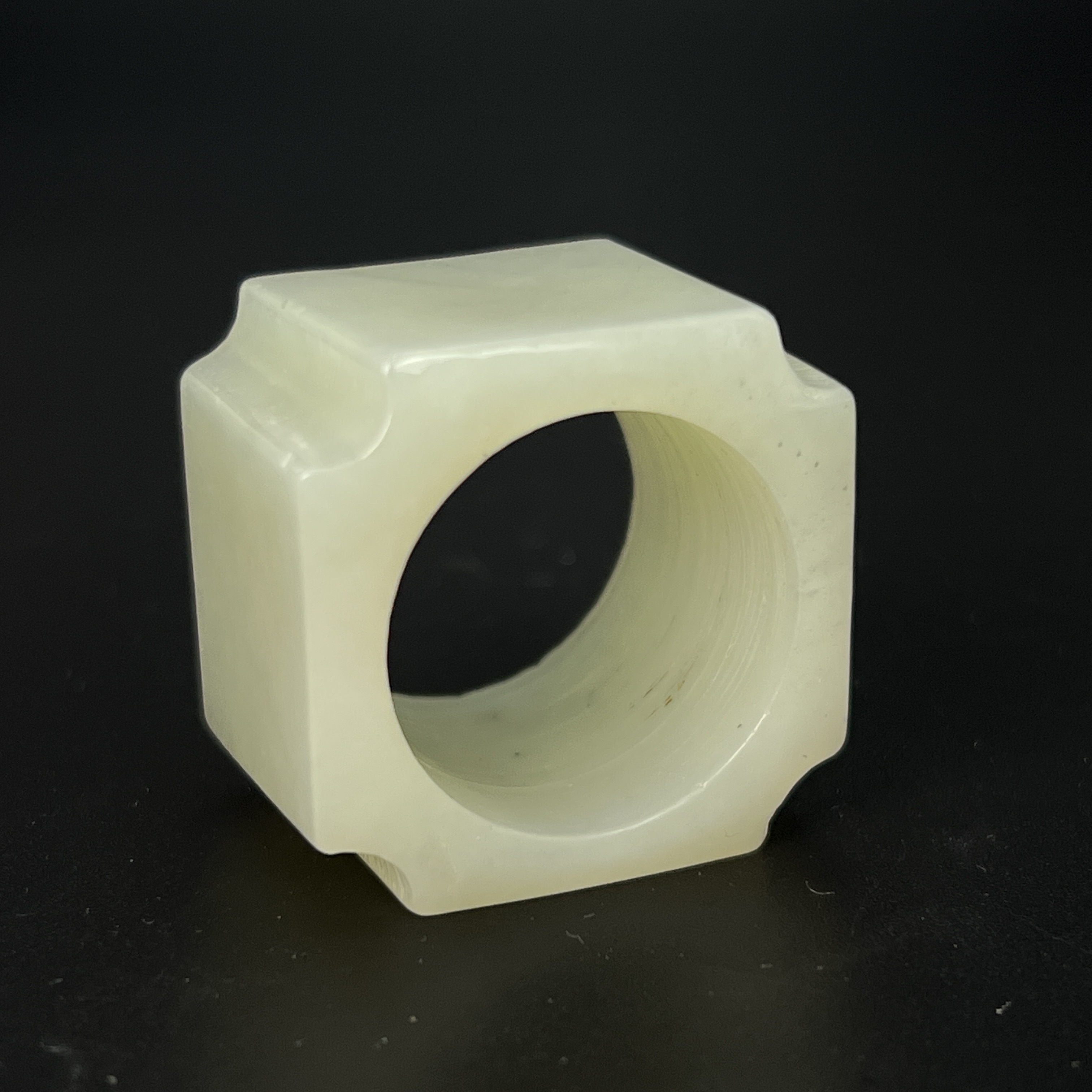 "民国和田玉扳指/ DL516641/ 古玩/收藏/德州文物"