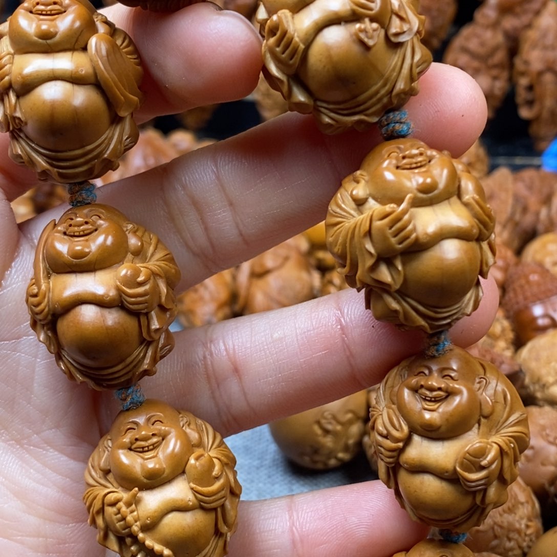 橄榄核手串/手链2.3马越辉 八宝弥勒佛手串