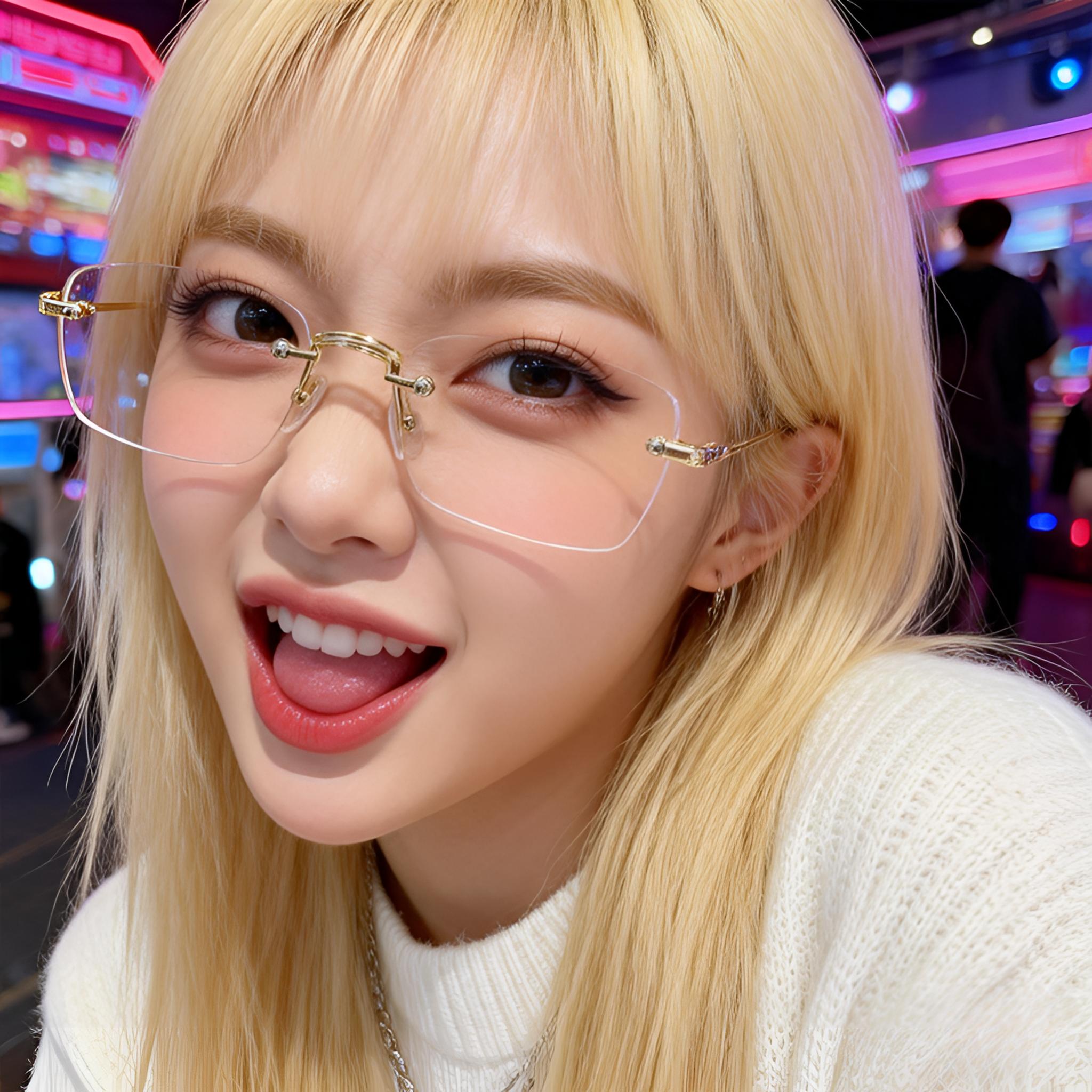 素颜金丝无框眼镜近视女度数可配高级感无边框纯欲防蓝光银色镜框商品图