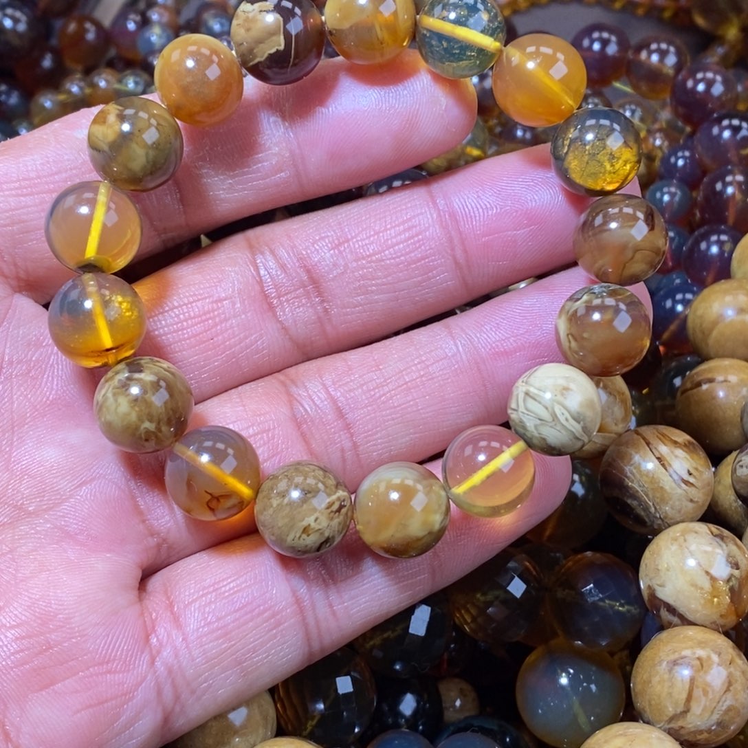 琥珀手链未镶嵌逸*