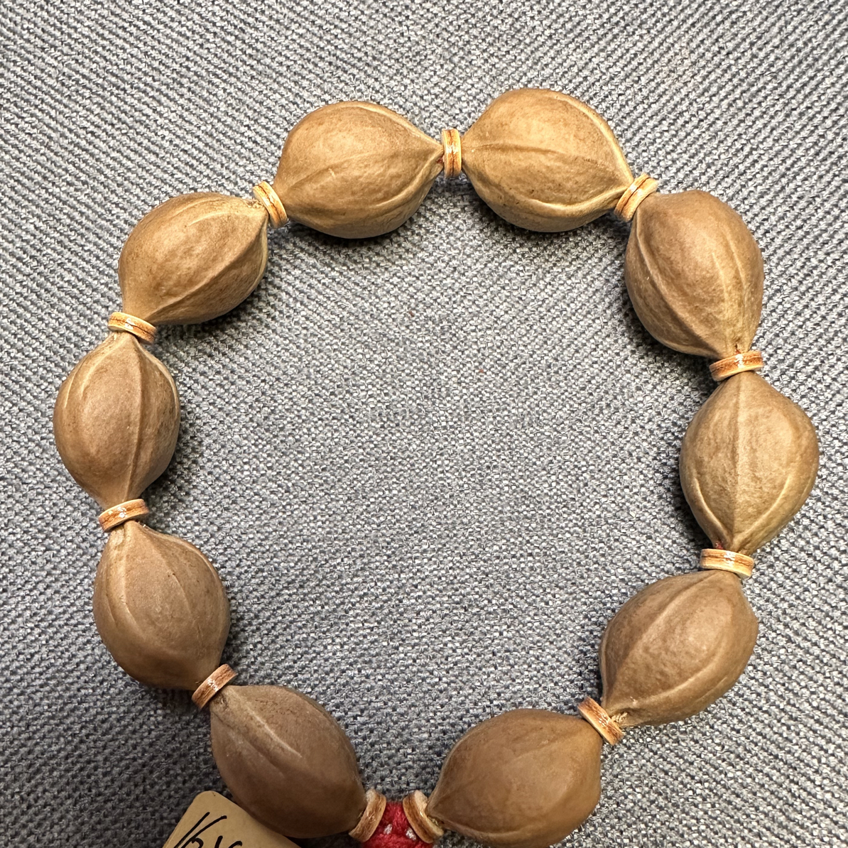 16.mm梅林铁核三花鲨鱼背文玩素串老核