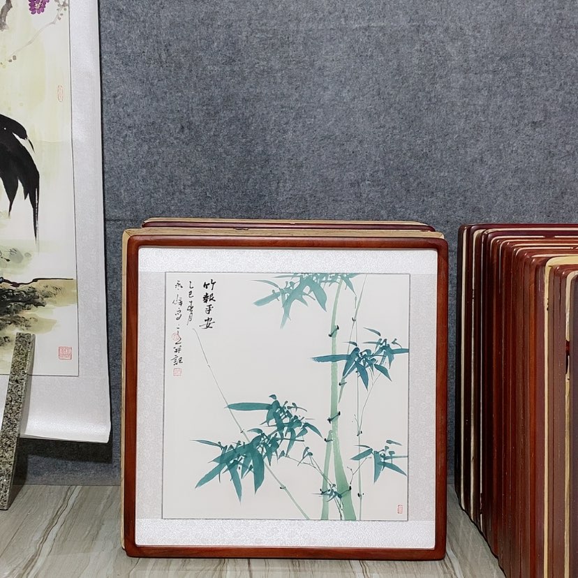 【闪购商品】国画书画作品带框65×65厘米