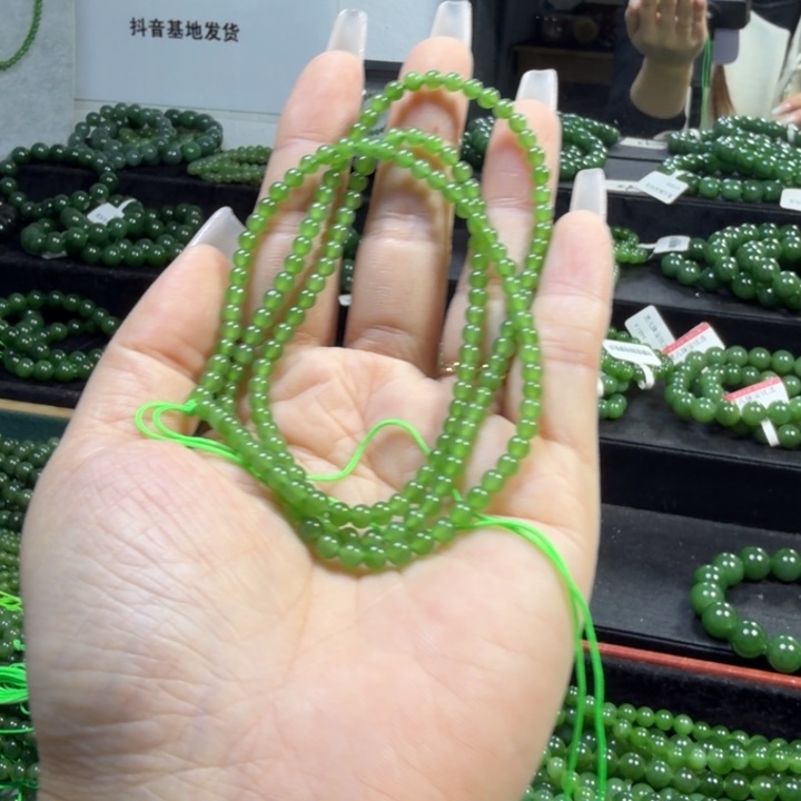 和田玉（碧玉）未镶嵌手链3.5