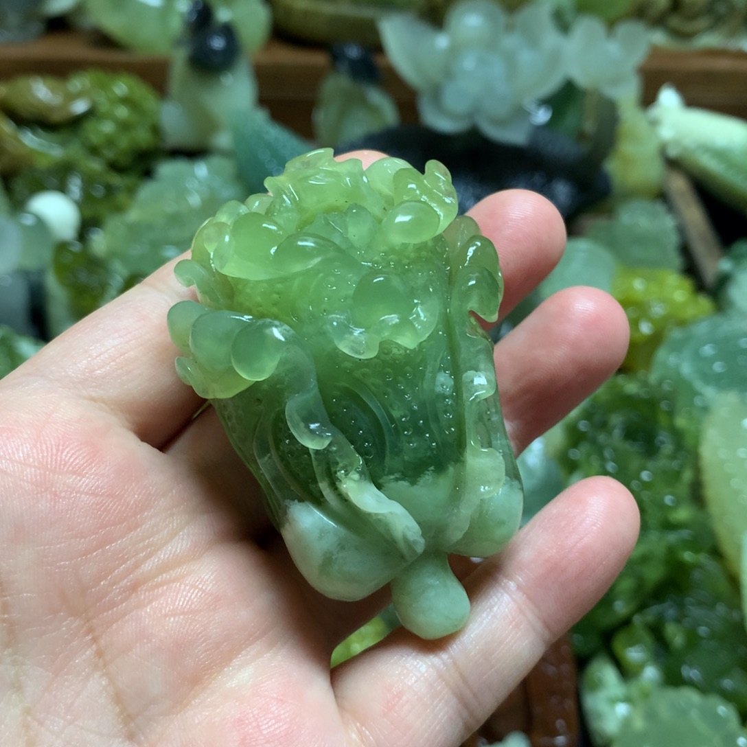 岫玉未镶嵌手把手把