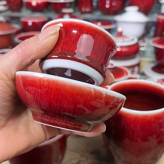 景德镇陶瓷红马坊茶漏