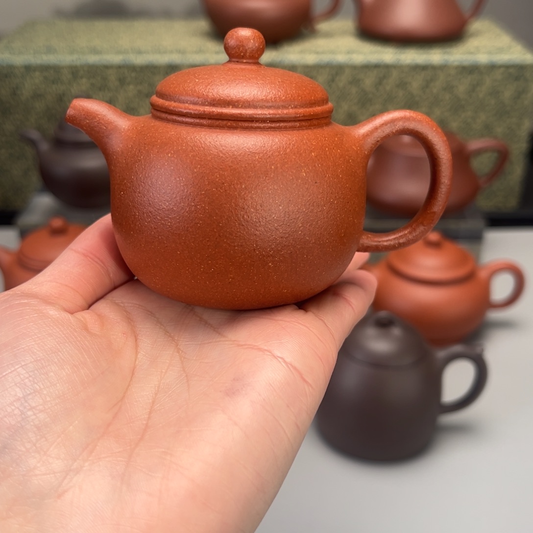 紫砂茶壶红降坡匏尊130cc