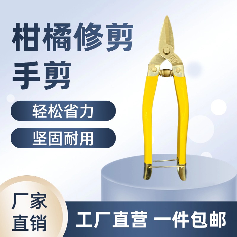 直播专享不锈钢多功能摘果剪修枝神器果园采果剪圆头果子剪