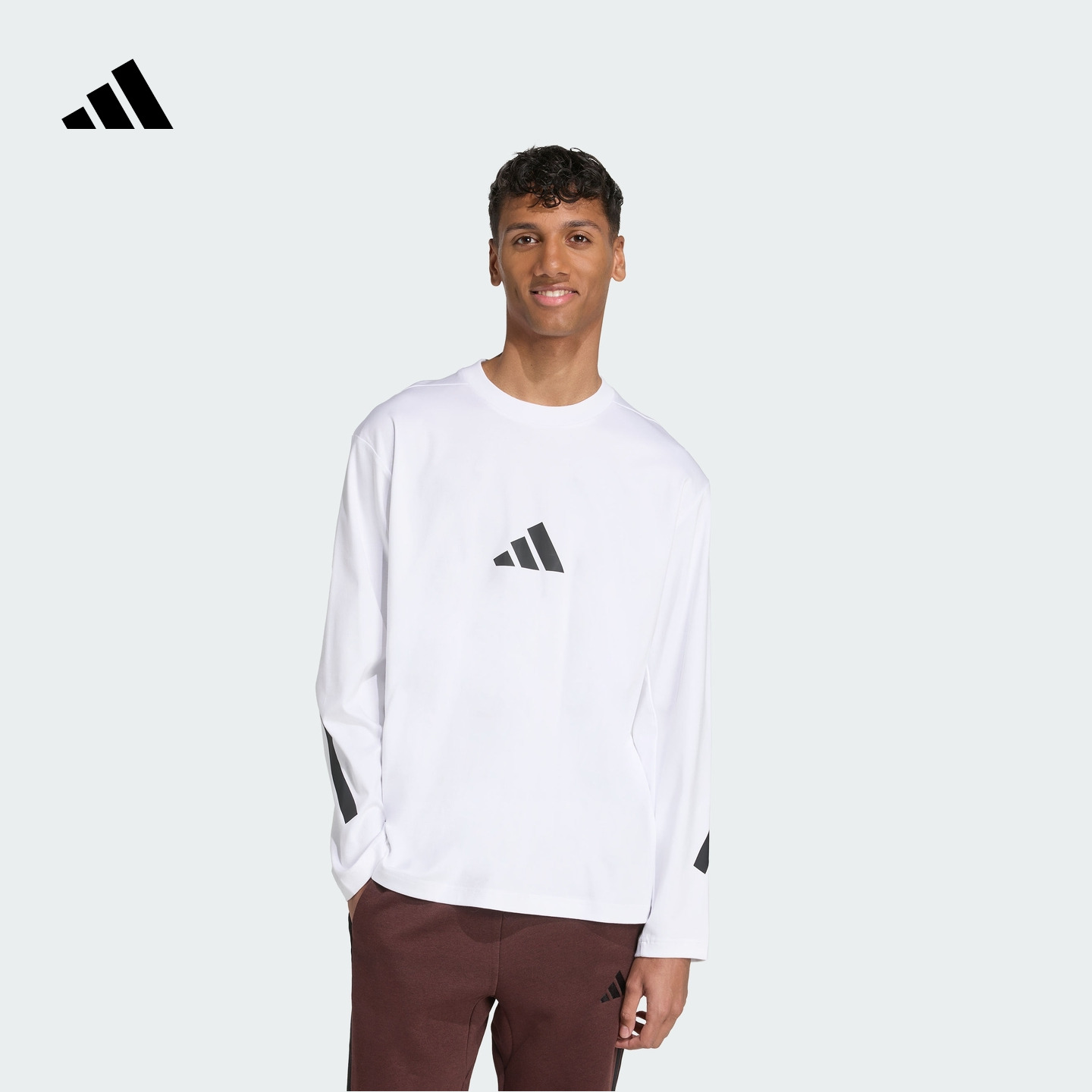 阿迪达斯官方 ADIDAS ZNE系列黑标制服凉感长袖T恤 KE4903