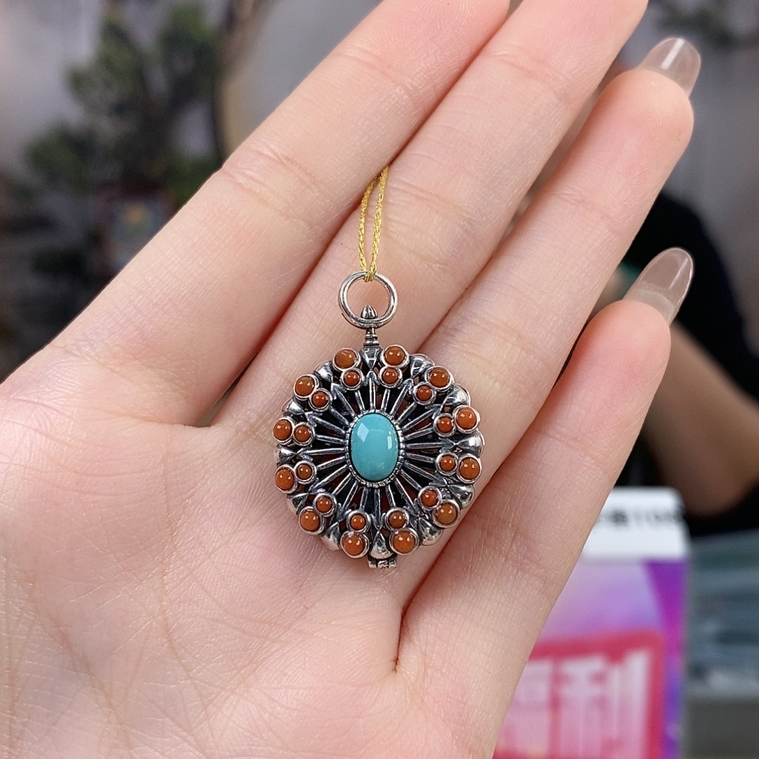 绿松石银S925镶嵌珠宝奇石