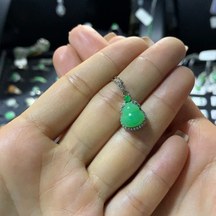 翡翠银S925镶嵌戒指