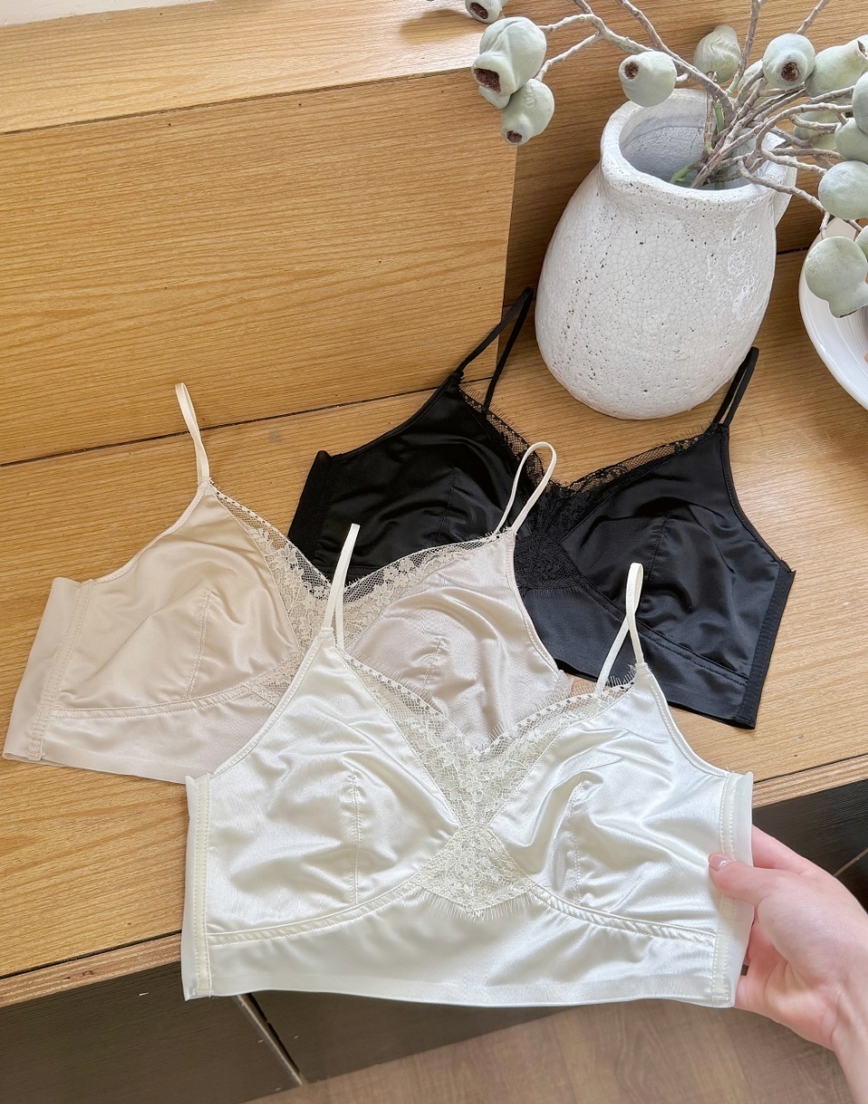 Z.X 法式深V睫毛蕾丝珠光内衣  2528