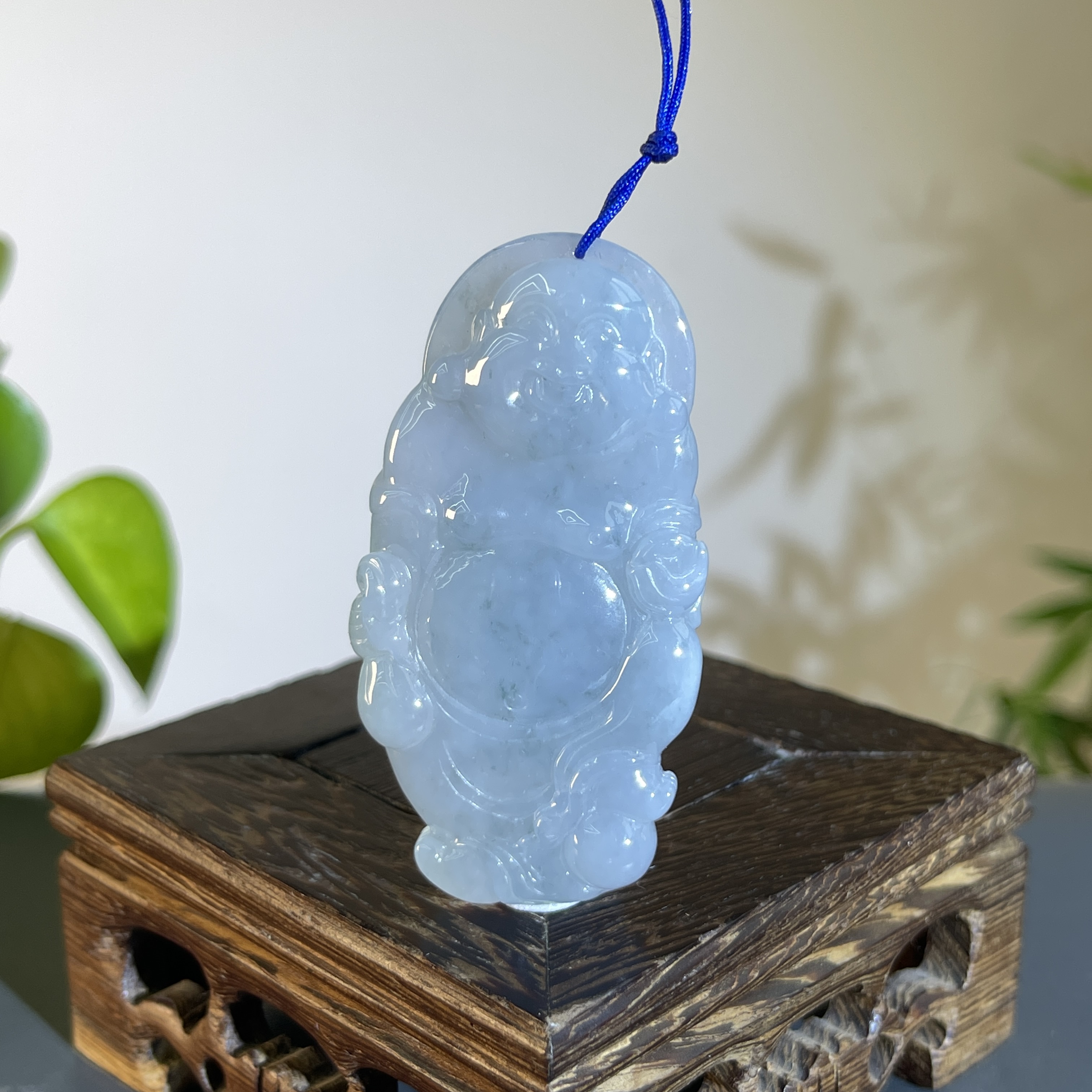 JXW08-83 天然翡翠缅甸A货 布袋佛