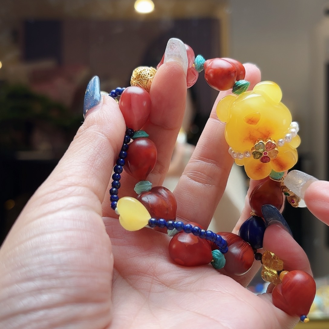 未镶嵌琥珀手链琥珀