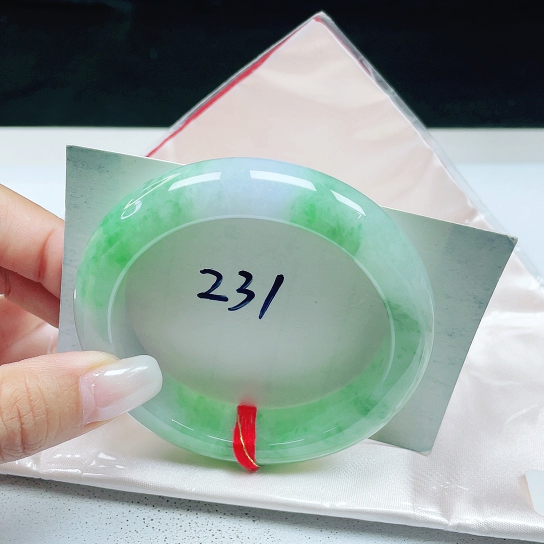 翡翠未镶嵌手镯 正圈56+