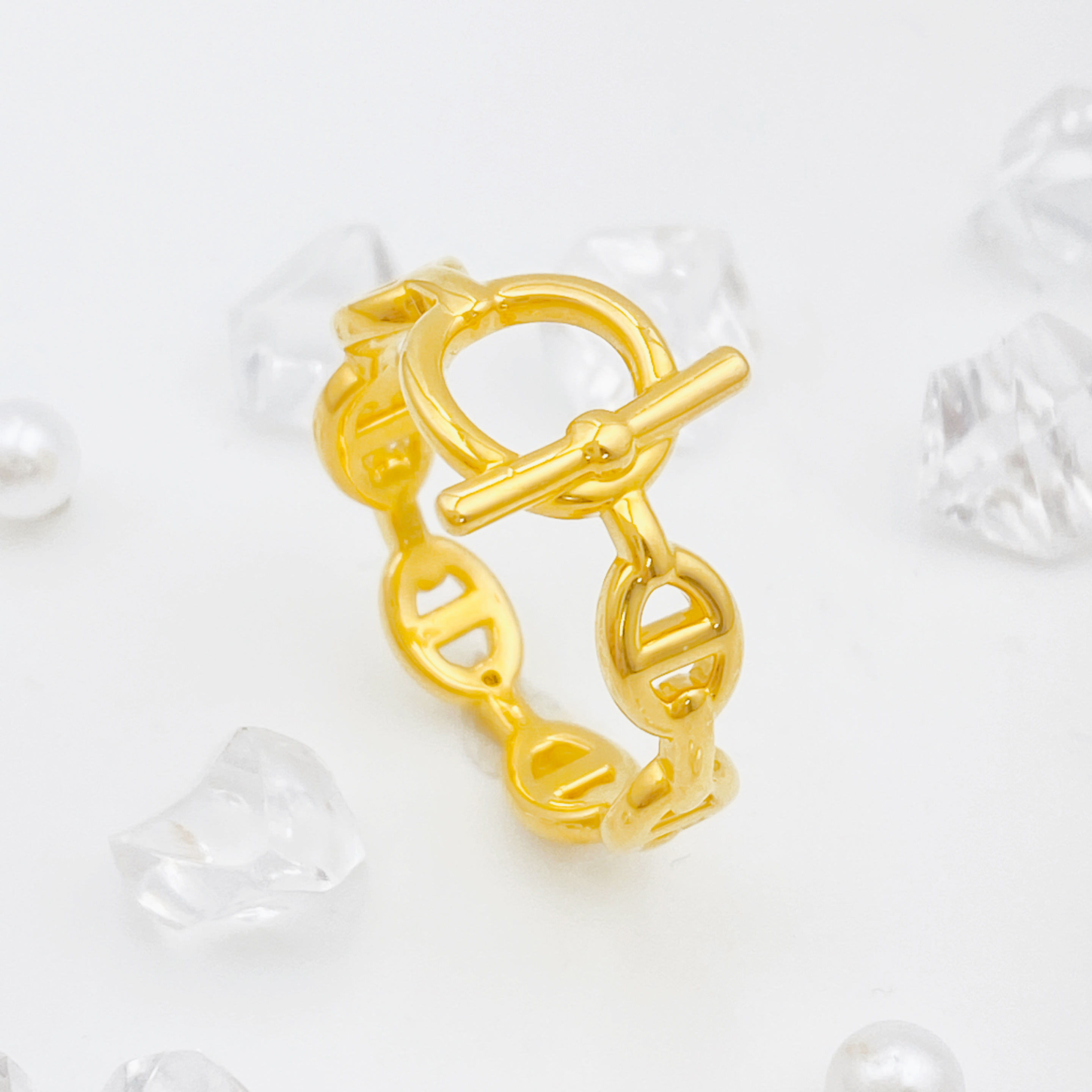 【国潮】足金999 OT猪鼻子戒指 1.28 15圈口