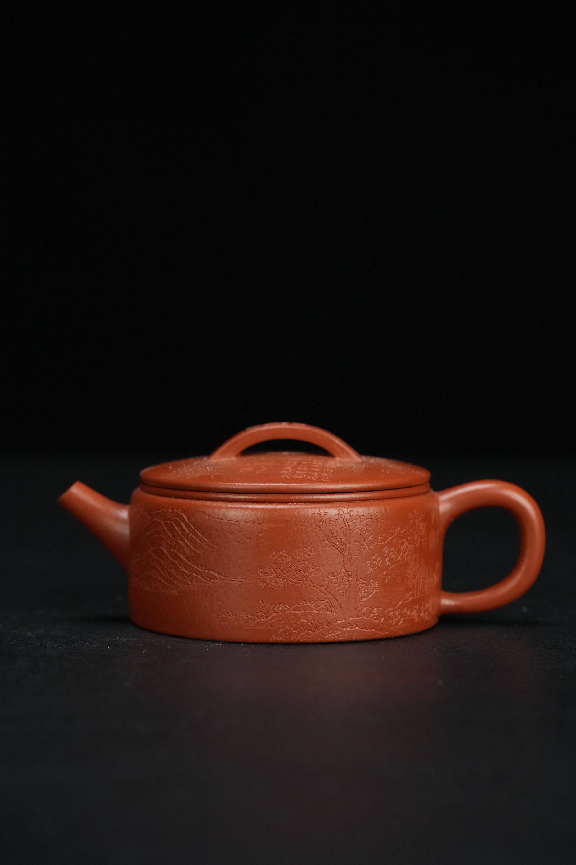 凡凡会客厅 FWH69 李铭 向宽处行（汉瓦）景舟小红泥 150CC 紫砂壶