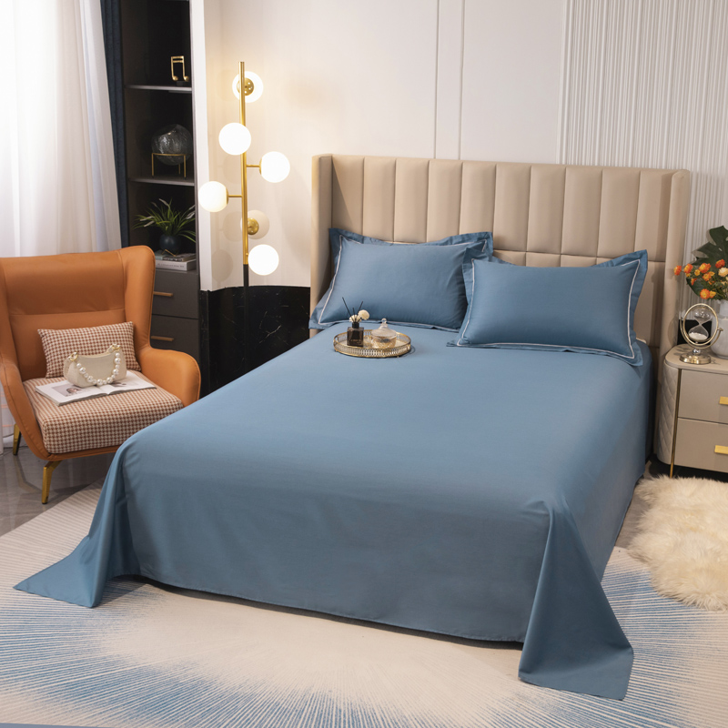 （80支全棉单件床单）单人学生宿舍榻榻米双人加厚100%纯棉四季可用