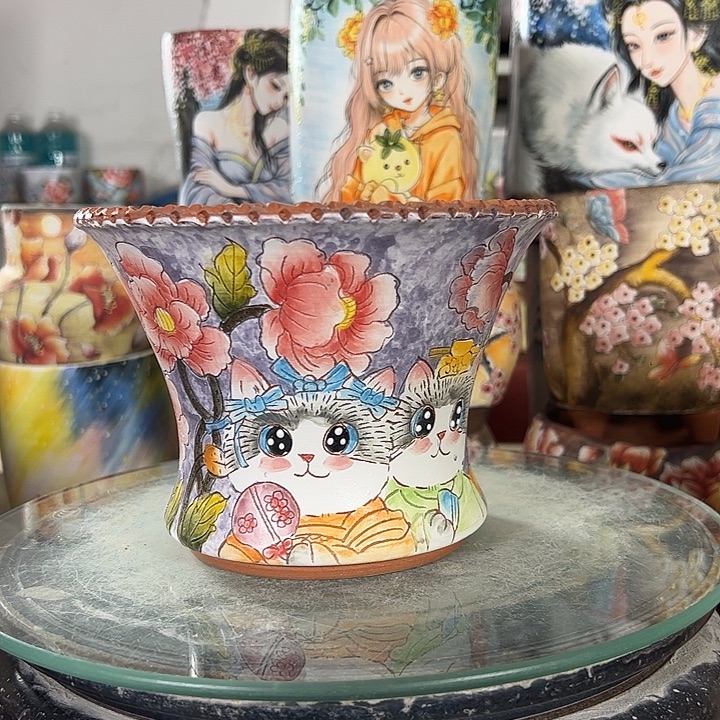 景德镇手绘花盆性价比超高
