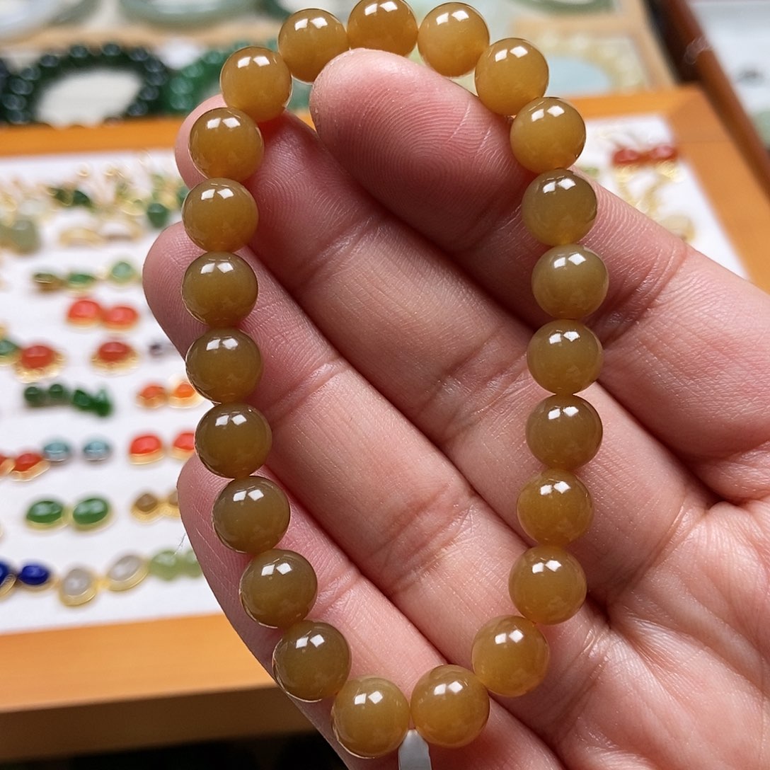 和田玉手链卡8未镶嵌